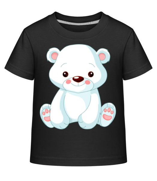 Süßer Eisbär - Kinder Shirtinator T-Shirt - Schwarz - Vorne