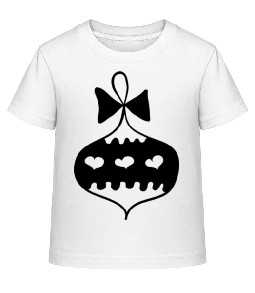 Christbaumkugel Herze - Kinder Shirtinator T-Shirt - Weiß - Vorne
