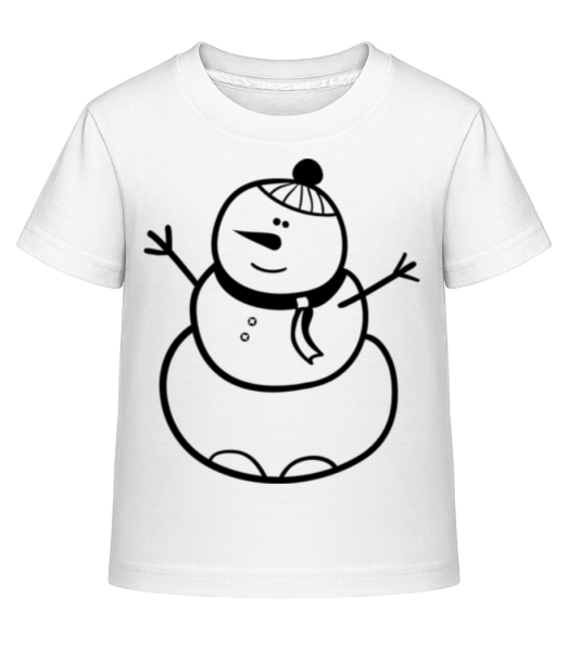 Dicker Schneemann - Kinder Shirtinator T-Shirt - Weiß - Vorne
