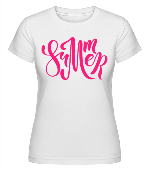 Pink Summer Sign - Shirtinator Frauen T-Shirt - Weiß - Vorn