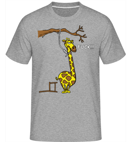Selbstmordgefährdete Giraffe - Shirtinator Männer T-Shirt - Grau meliert - Vorne