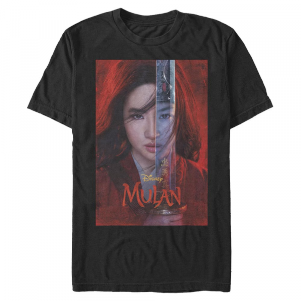 Disney - Mulan - Mulan Poster - Männer T-Shirt - Schwarz - Vorne