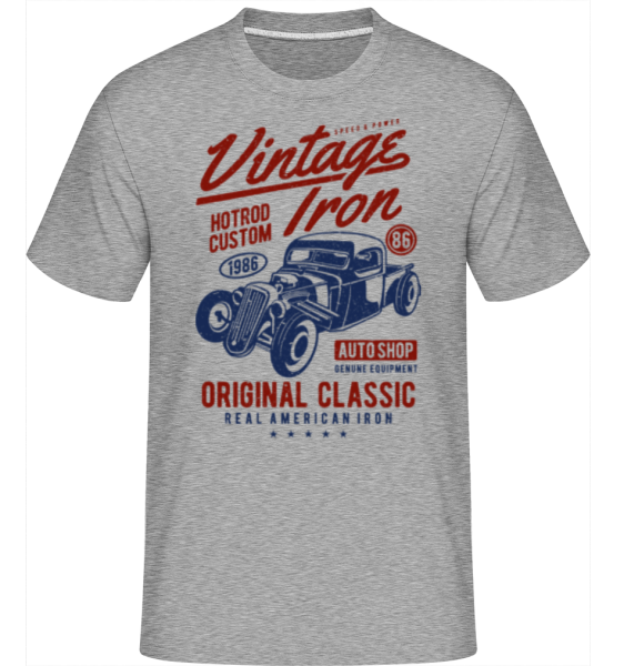 Vintage Iron - Shirtinator Männer T-Shirt - Grau meliert - Vorne