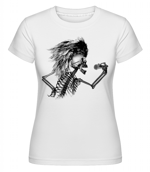Singendes Skelett - Shirtinator Frauen T-Shirt - Weiß - Vorn