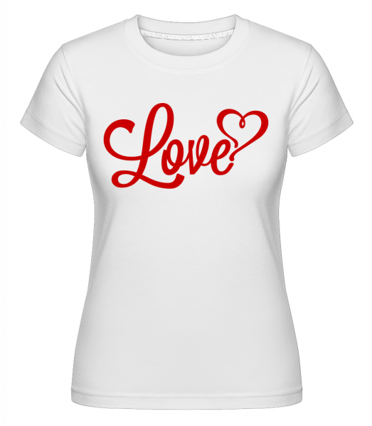 Love Sign Red - Shirtinator Frauen T-Shirt - Weiß - Vorn