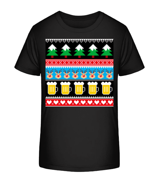Ugly Christmas Symbols - Kinder Bio T-Shirt Stanley Stella - Schwarz - Vorne