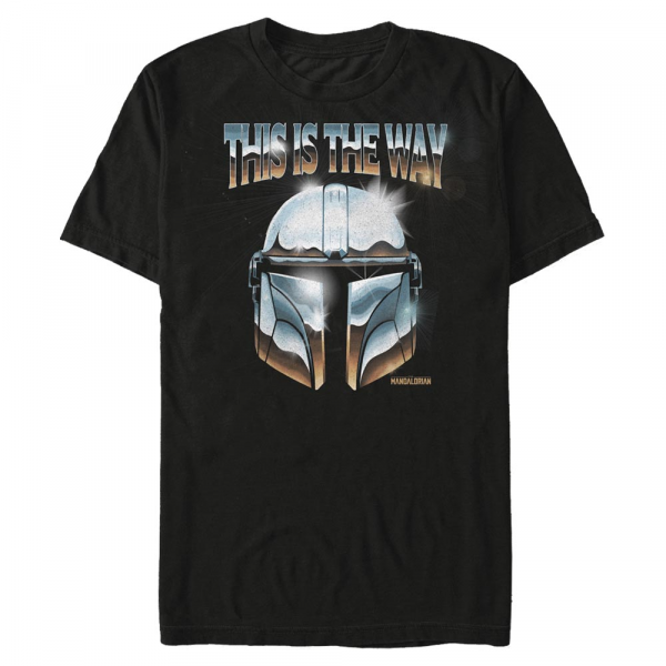 Star Wars - The Mandalorian - Mando Chrome Dome - Männer T-Shirt - Schwarz - Vorne