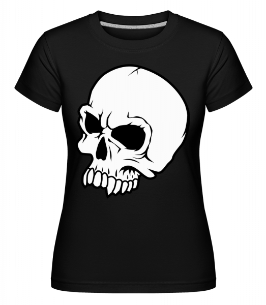 Totenkopf - Shirtinator Frauen T-Shirt - Schwarz - Vorn