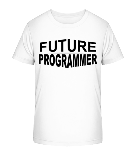 Future Programmer - Kinder Bio T-Shirt Stanley Stella - Weiß - Vorne