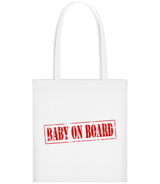 Baby On Board - Stofftasche - Weiß - Vorne