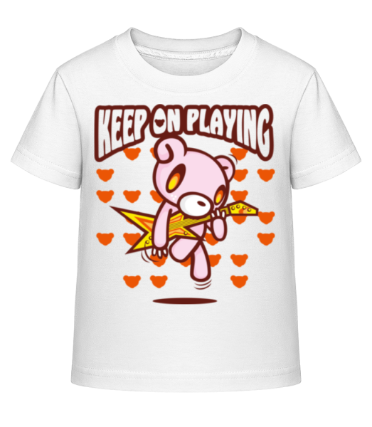 Keep On Playing - Kinder Shirtinator T-Shirt - Weiß - Vorne