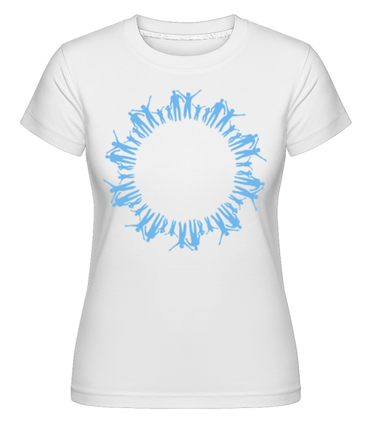 Menschen Kreis - Shirtinator Frauen T-Shirt - Weiß - Vorne