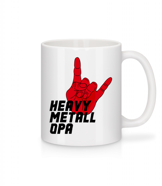 Heavy Metall Opa - Tasse - Weiß - Vorn