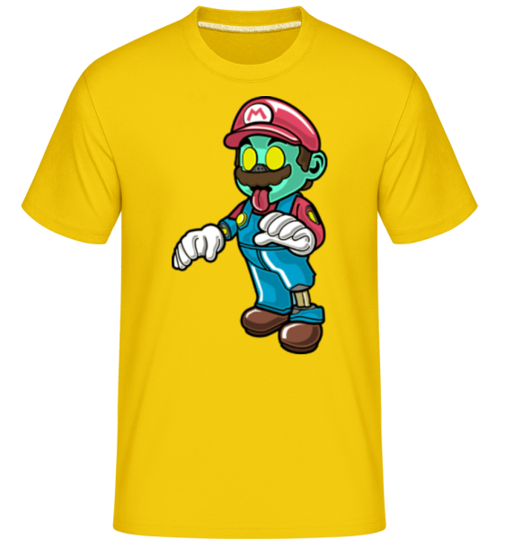 Super Mario Zombie - Shirtinator Männer T-Shirt - Goldgelb - Vorne
