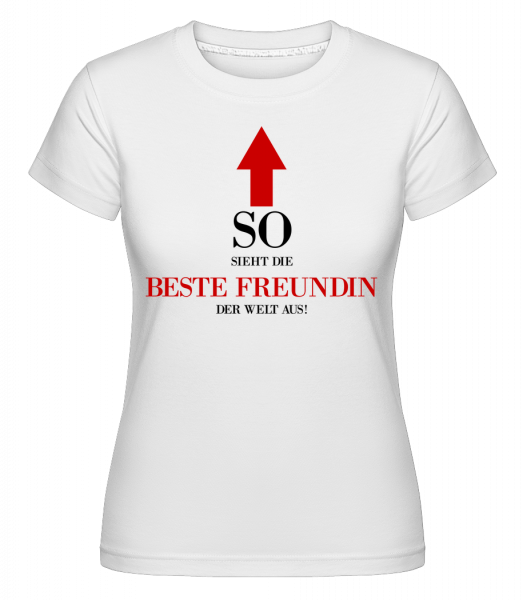 Beste Freundin Der Welt - Shirtinator Frauen T-Shirt - Weiß - Vorn
