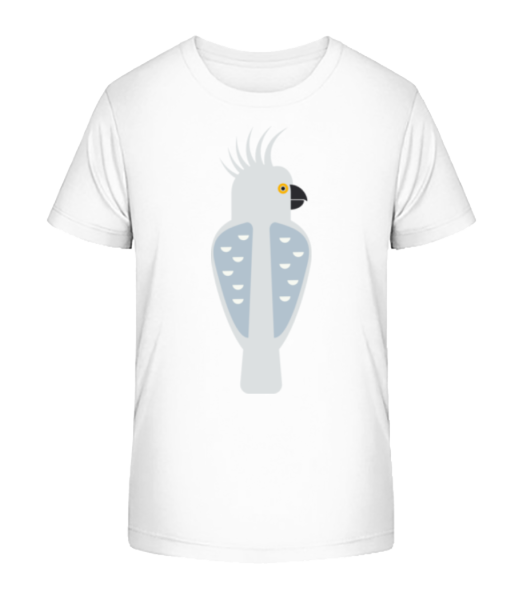Kakadu Bild - Kinder Bio T-Shirt Stanley Stella - Weiß - Vorne