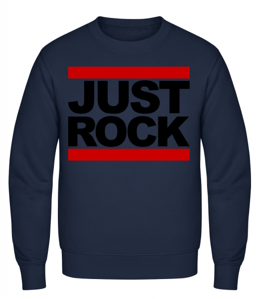 Just Rock Logo - Männer Pullover - Marine - Vorn