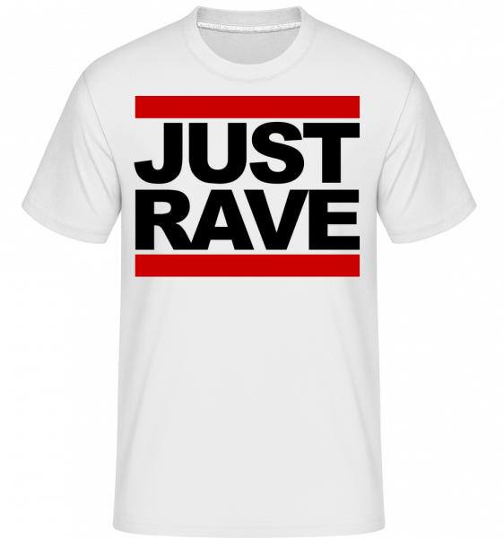 Just Rave Logo - Shirtinator Männer T-Shirt - Weiß - Vorn