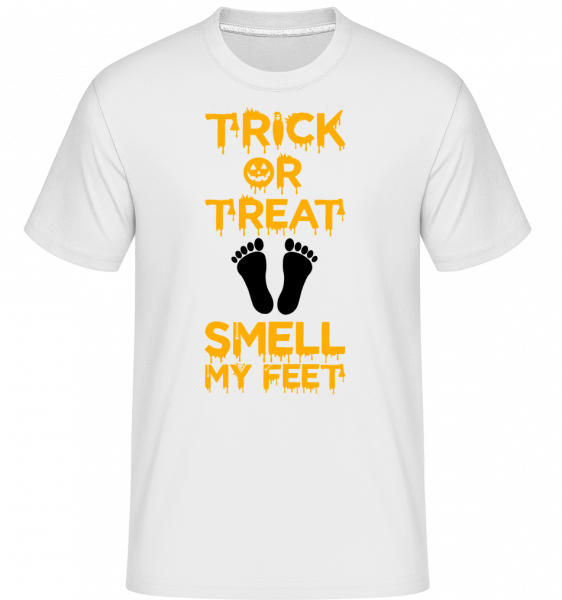Trick Or Treat, Smell My Feet - Shirtinator Männer T-Shirt - Weiß - Vorn