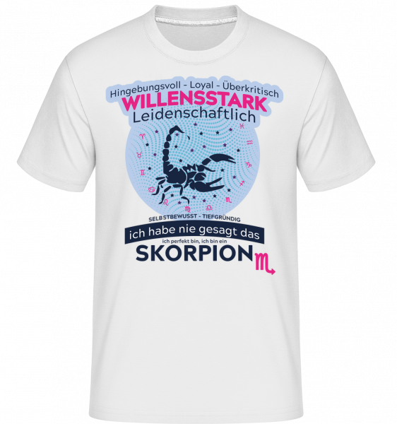 Sternzeichen Skorpion - Shirtinator Männer T-Shirt - Weiß - Vorn