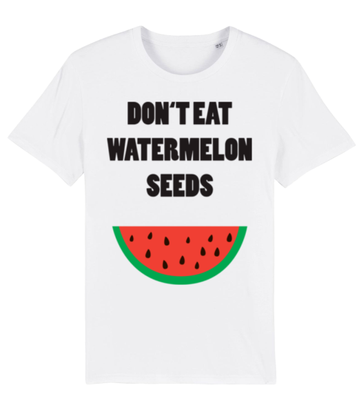 Don't Eat Watermelon Seeds - Männer Bio T-Shirt Stanley Stella - Weiß - Vorne
