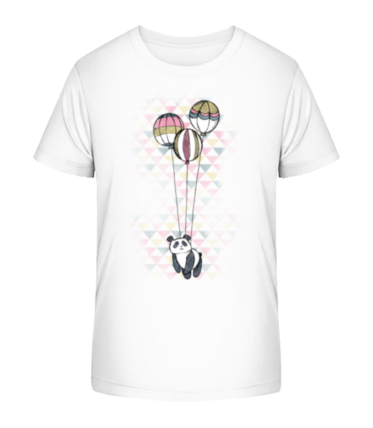 Fliegender Panda - Kinder Bio T-Shirt Stanley Stella - Weiß - Vorne