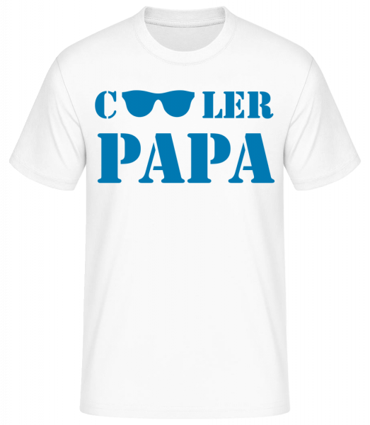 Cooler Papa - Basic T-Shirt - Weiß - Vorn