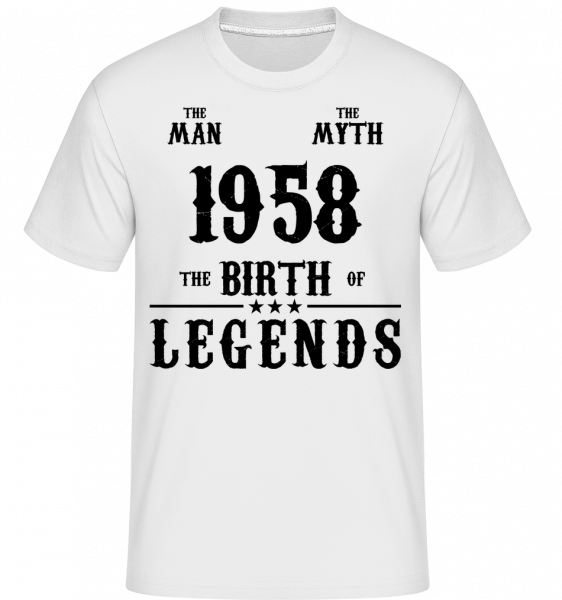 The Man The Myth 1958 - Shirtinator Männer T-Shirt - Weiß - Vorn