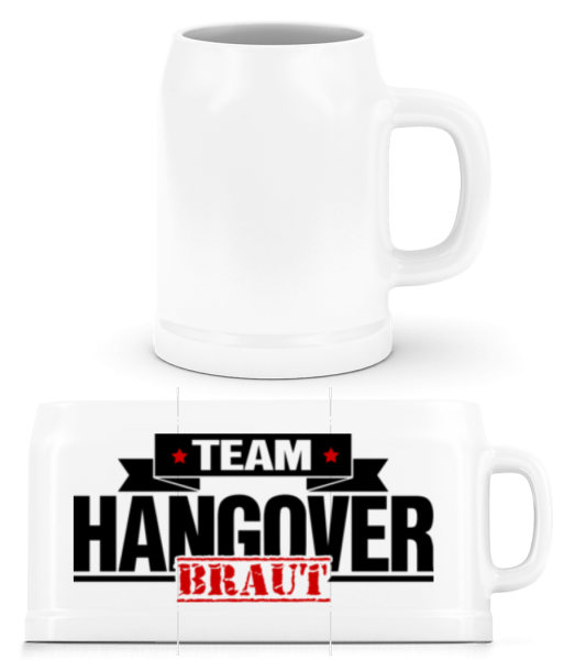 Team Hangover Braut - Bierkrug - Weiß - Vorne