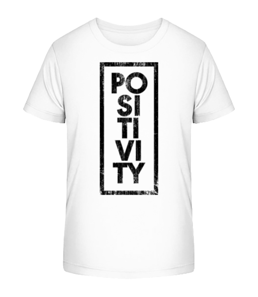Positivity - Kinder Bio T-Shirt Stanley Stella - Weiß - Vorne