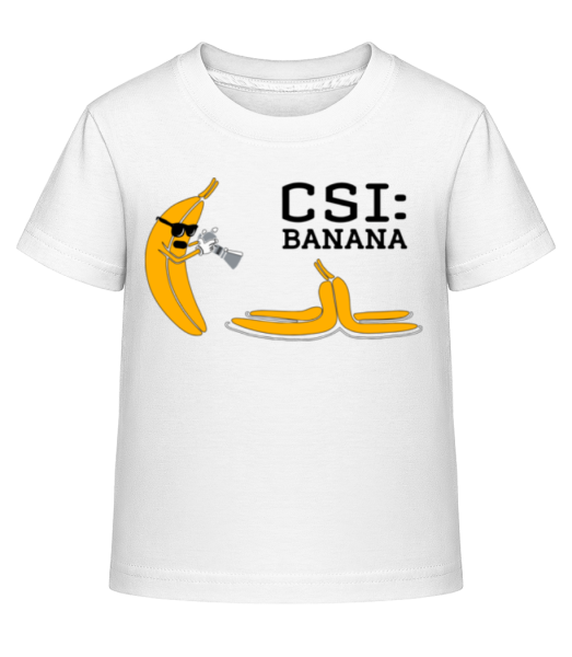CSI Banana - Kinder Shirtinator T-Shirt - Weiß - Vorne