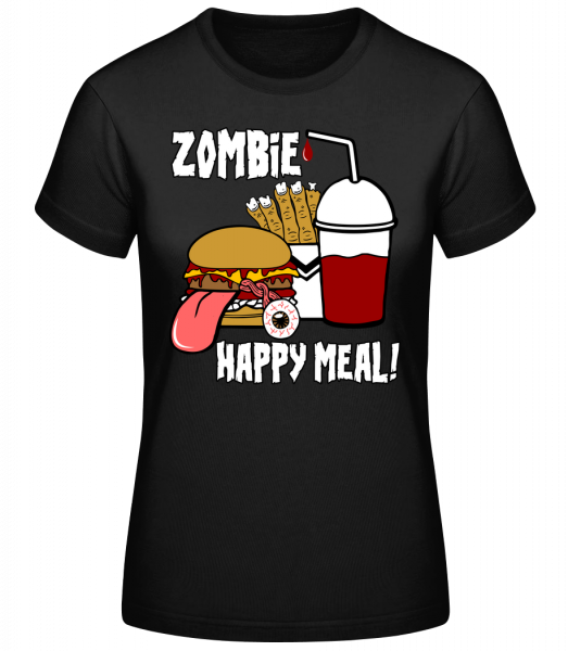 Zombie Happy Meal - Basic T-Shirt - Schwarz - Vorn