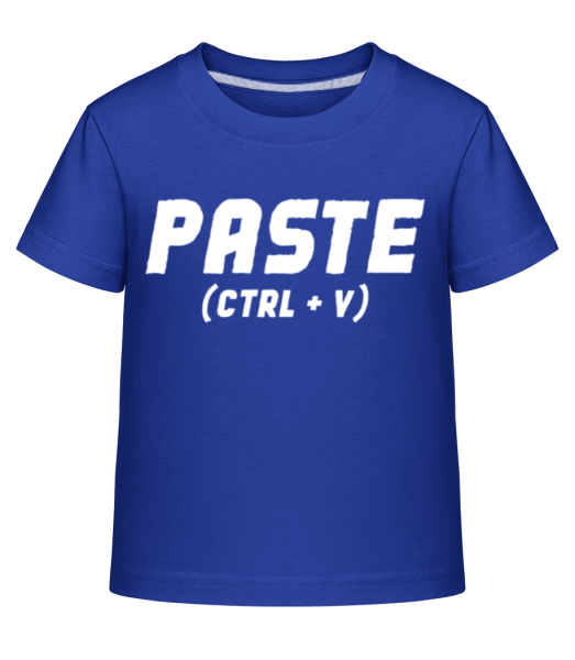 Paste - Kinder Shirtinator T-Shirt - Royalblau - Vorne