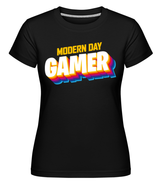 Modern Day Gamer - Shirtinator Frauen T-Shirt - Schwarz - Vorne