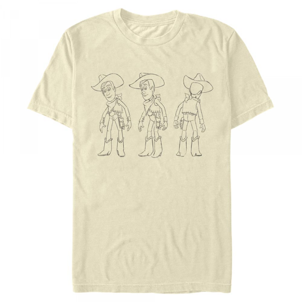 Pixar - Toy Story - Woody Turnaround - Männer T-Shirt - Creme - Vorne