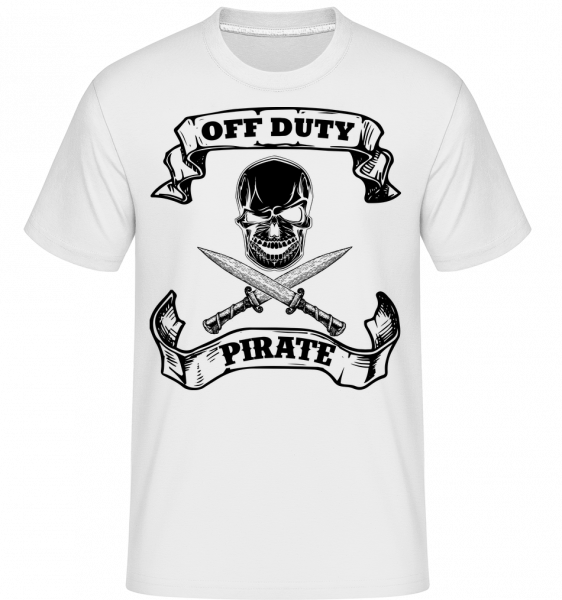 Off Duty Pirate - Shirtinator Männer T-Shirt - Weiß - Vorn