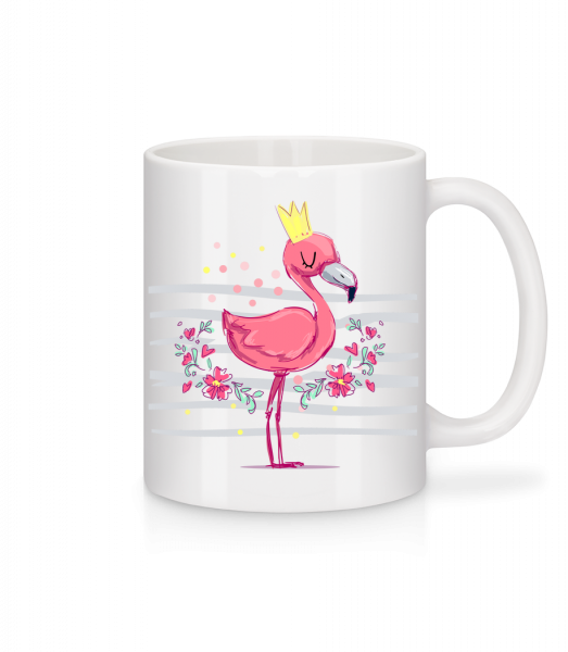 Königlicher Flamingo - Tasse - Weiß - Vorn