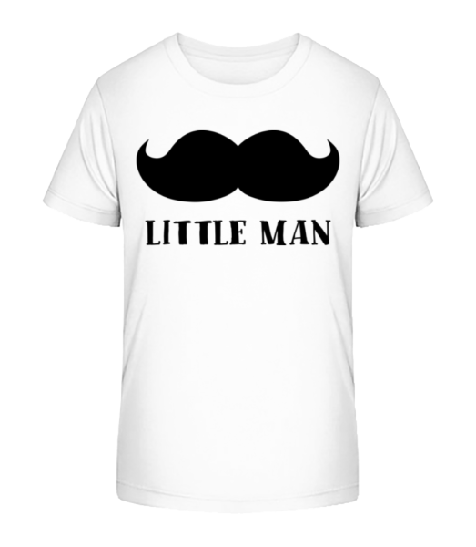 Little Man Mustache - Kinder Bio T-Shirt Stanley Stella - Weiß - Vorne