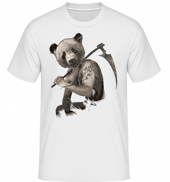 Sensen Panda - Shirtinator Männer T-Shirt - Weiß - Vorn