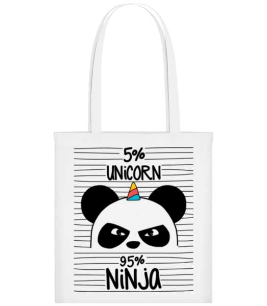 5% Unicorn 95% Ninja - Stofftasche - Weiß - Vorne