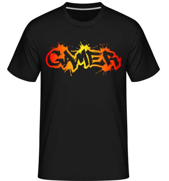 Gamer Graffiti - Shirtinator Männer T-Shirt - Schwarz - Vorne