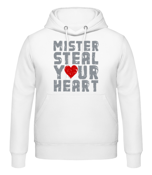 Mister Steal Your Heart - Männer Hoodie - Weiß - Vorne