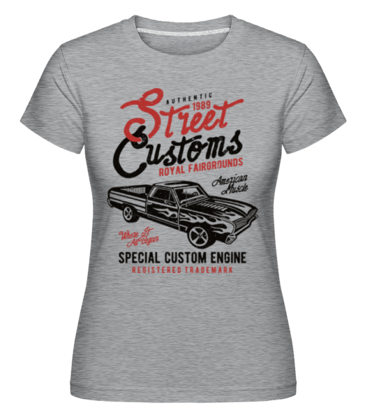 Street Custom - Shirtinator Frauen T-Shirt - Grau meliert - Vorne