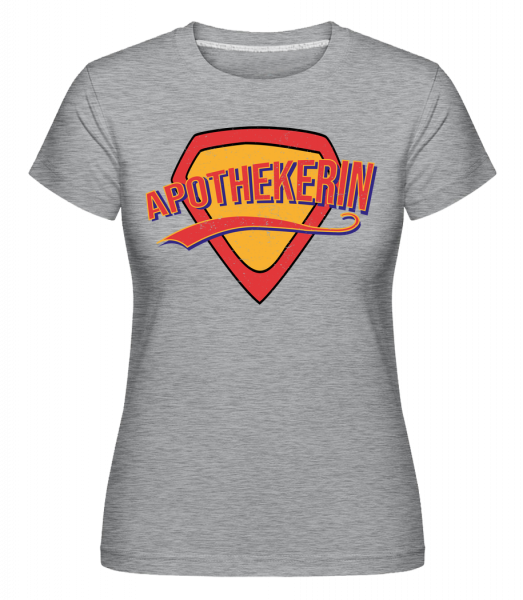 Superheldin Apothekerin - Shirtinator Frauen T-Shirt - Grau meliert - Vorn
