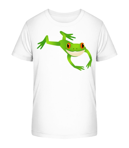 Relaxing Frog - Kinder Bio T-Shirt Stanley Stella - Weiß - Vorne