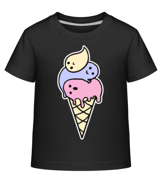 Geister Eis - Kinder Shirtinator T-Shirt - Schwarz - Vorne