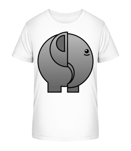 Elefant Comic - Kinder Bio T-Shirt Stanley Stella - Weiß - Vorne