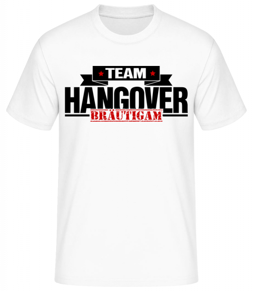 Team Hangover Bräutigam - Männer Basic T-Shirt - Weiß - Vorn