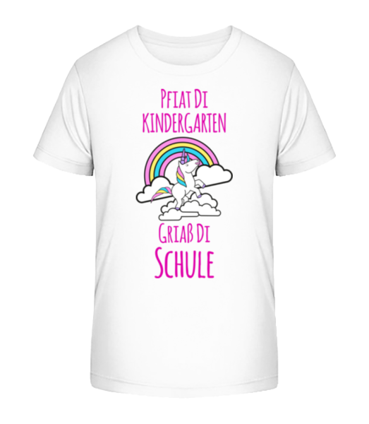 Griaß Di Schule - Kinder Bio T-Shirt Stanley Stella - Weiß - Vorne