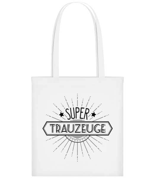 Super Trauzeuge - Stofftasche - Weiß - Vorne